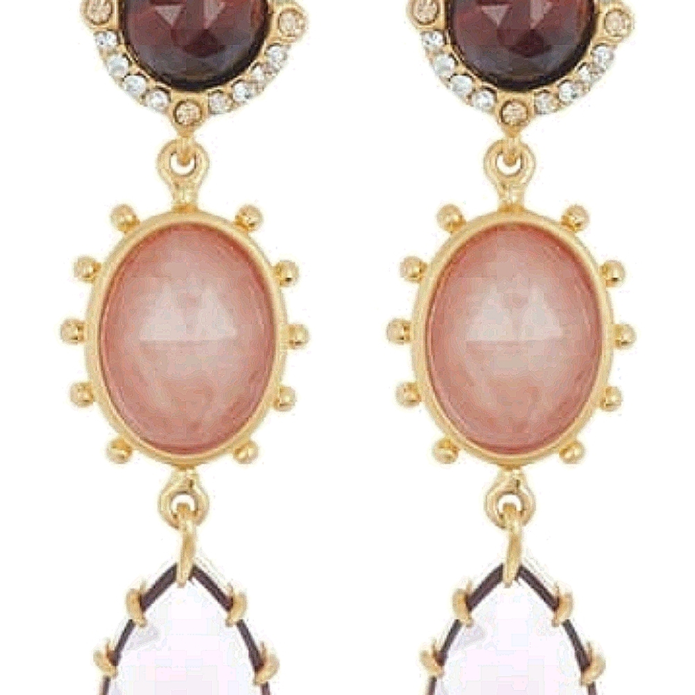 NEW Kate Spade Linear Drop Earrings in Berry Multi - Picture 3 of 9